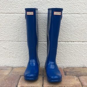 Electric Blue Hunter Rain Boots